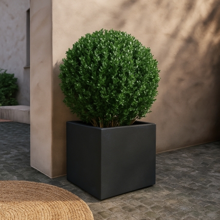 Vaso da esterno 45 h cm tutta capienza in polietilene Ellenico -6