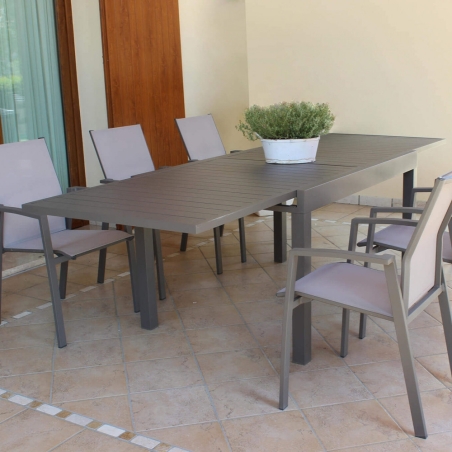 Tavolo da esterno allungabile 135/270x90 - Taupe Hawaii