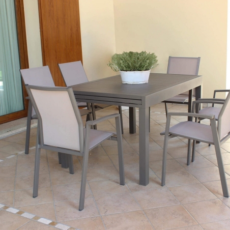 Tavolo da esterno allungabile 135/270x90 - Taupe Hawaii