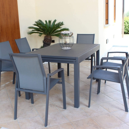 Tavolo da esterno allungabile 135/270x90 - Antracite Hawaii