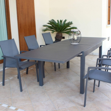 Tavolo da esterno allungabile 135/270x90 - Antracite Hawaii