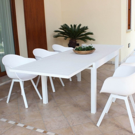 Tavolo Hawaii 135/270x90 - Bianco