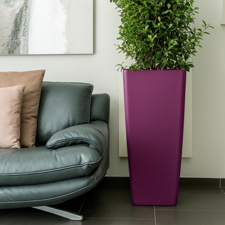 Portavaso in polietilene alto 90h cm Stilo Square Monacis -5