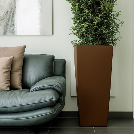 Portavaso in polietilene alto 90h cm Stilo Square Monacis -6