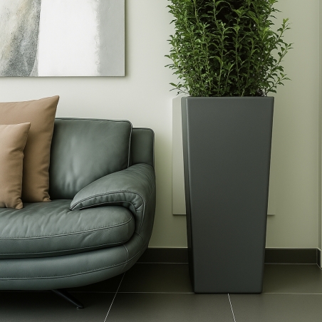 Portavaso in polietilene alto 70h cm Stilo Square Monacis -8