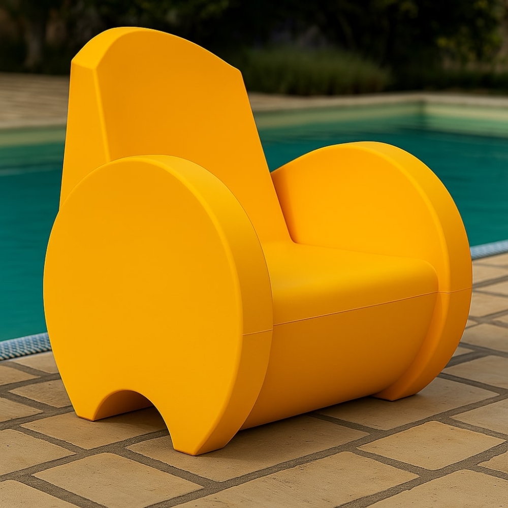 Poltrona da giardino gialla Sunset Kloris -2