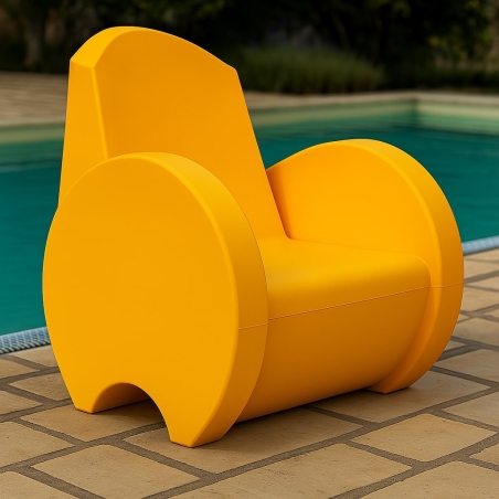 Poltrona da giardino gialla Sunset Kloris -2