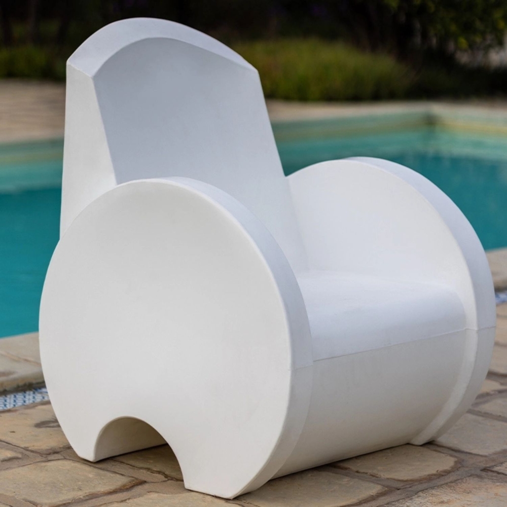 Poltrona da giardino bianca Sunset Kloris -2