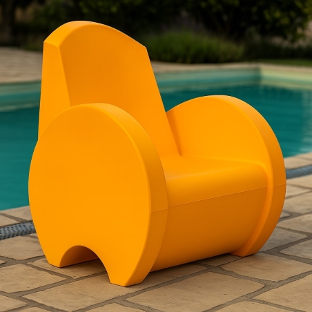 Poltrona da giardino ocra Sunset Kloris -2