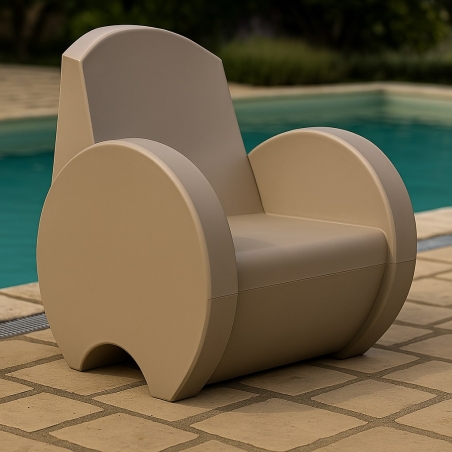 Poltrona da giardino tortora Sunset Kloris -2