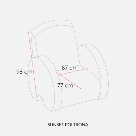 Poltrona da giardino gialla Sunset Kloris -3