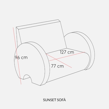 Divano da giardino ocra biposto Sunset Kloris -3