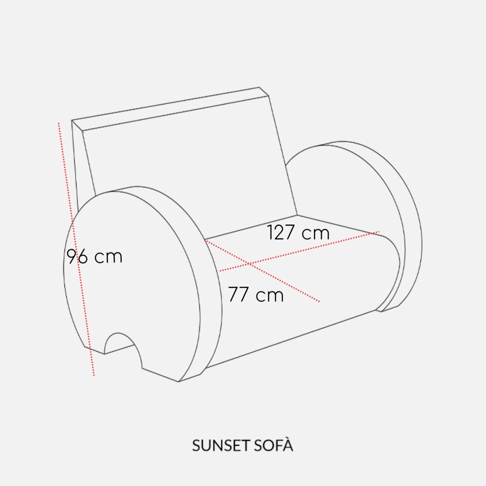 Divano da giardino viola biposto Sunset Kloris -3