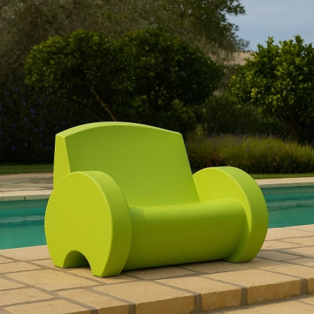 Divano da giardino verde biposto Sunset Kloris -2