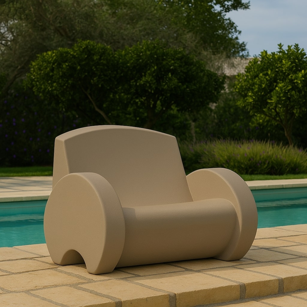 Divano da giardino tortora biposto Sunset Kloris -2