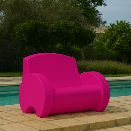 Divano da giardino viola biposto Sunset Kloris -2