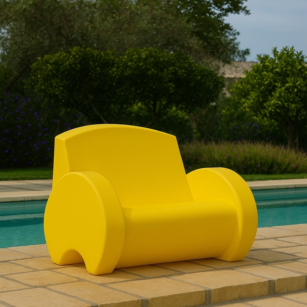 Divano da giardino giallo biposto Sunset Kloris -2