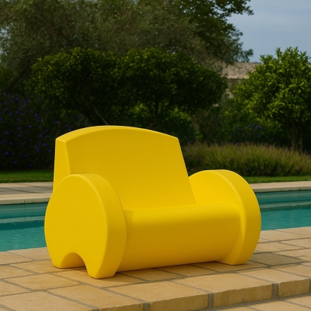 Divano da giardino giallo biposto Sunset Kloris -2