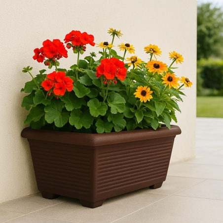 Fioriera rettangolare 100x48 cm millerighe Kloris -1