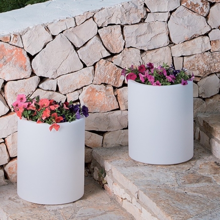 Portavaso tondo alto 50 cm in polietilene Venusio Monacis -1