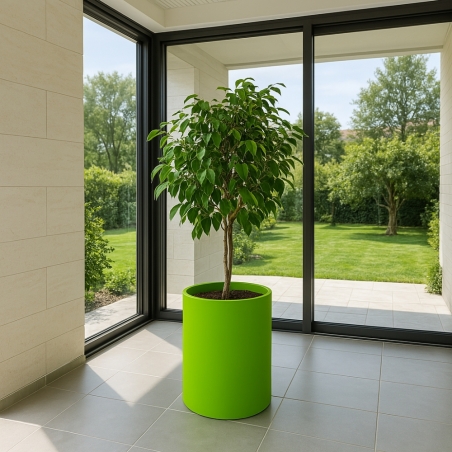 Portavaso tondo alto 50 cm in polietilene Venusio Monacis -4