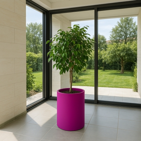 Portavaso tondo alto 50 cm in polietilene Venusio Monacis -5