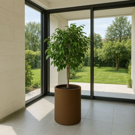 Portavaso tondo alto 50 cm in polietilene Venusio Monacis -6