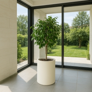 Portavaso tondo alto 50 cm in polietilene Venusio Monacis -7