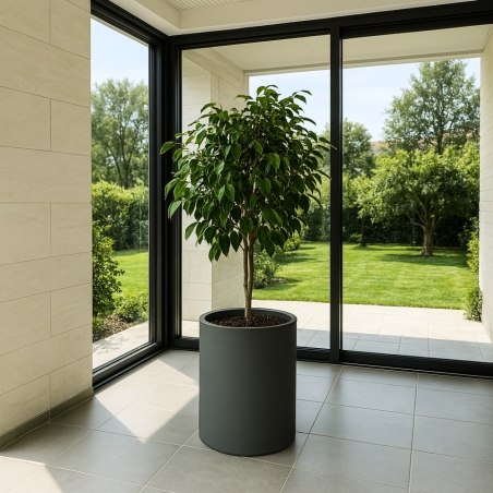 Portavaso tondo alto 50 cm in polietilene Venusio Monacis -8