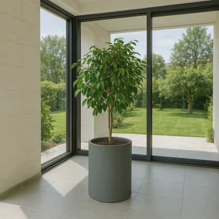 Portavaso tondo alto 50 cm in polietilene Venusio Monacis -9