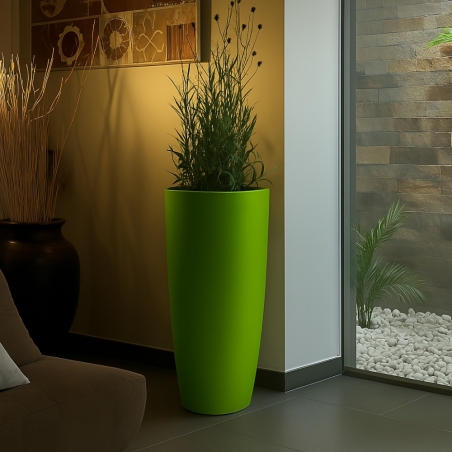 Portavaso da esterno 90cm in polietilene Stilo Round Top Monacis -7