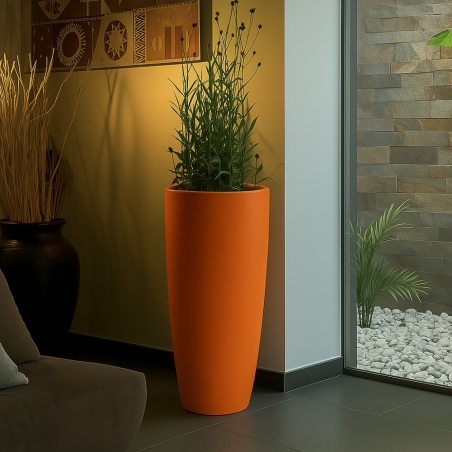 Portavaso da esterno 90cm in polietilene Stilo Round Top Monacis -6