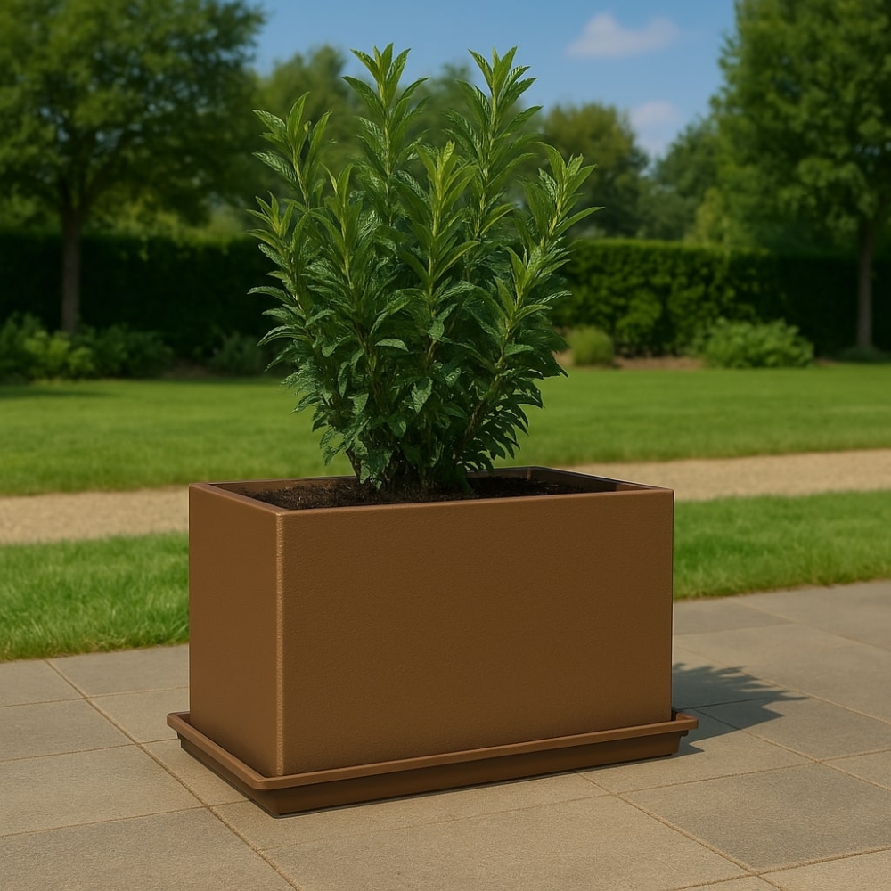 Vaso rettangolare in polietilene 80x35x50h Flowerpot Monacis