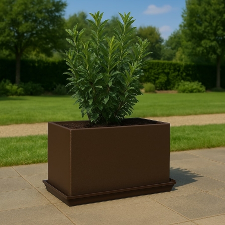 Portavaso rettangolare in polietilene 80x35x50h Flowerpot Monacis -8