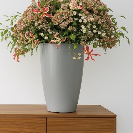 Vaso 50 cm tutta capienza in polietilene Prisma Round Monacis -4