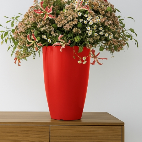 Vaso 50 cm tutta capienza in polietilene Prisma Round Monacis -5