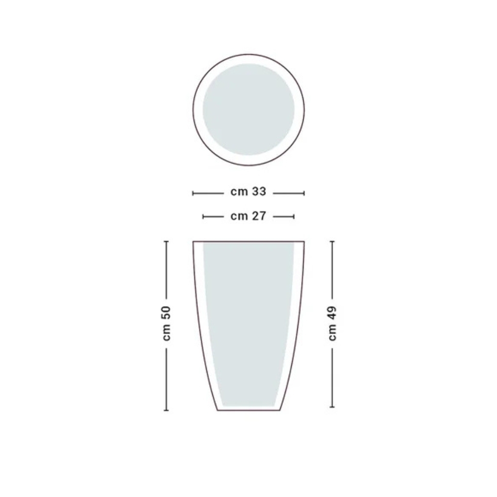 Vaso 50 cm tutta capienza in polietilene Prisma Round Monacis -13