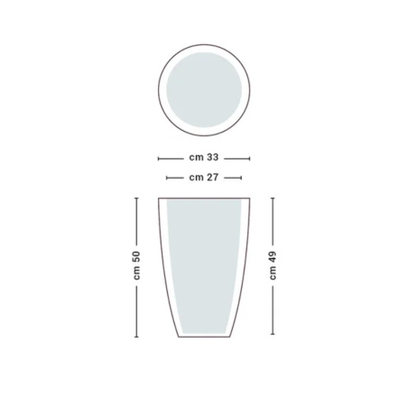 Vaso 50 cm tutta capienza in polietilene Prisma Round Monacis -13