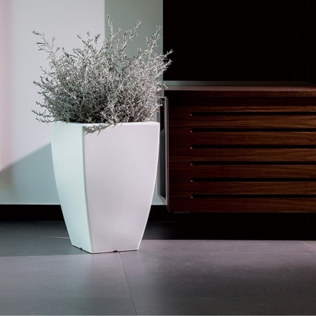 Vaso in polietilene alto 50 cm Prisma Square Monacis -1