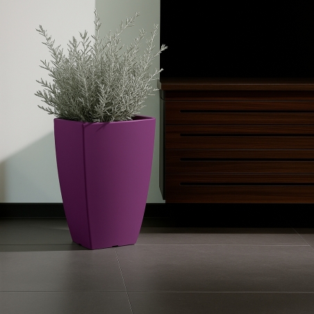 Vaso in polietilene alto 50 cm Prisma Square Monacis -2