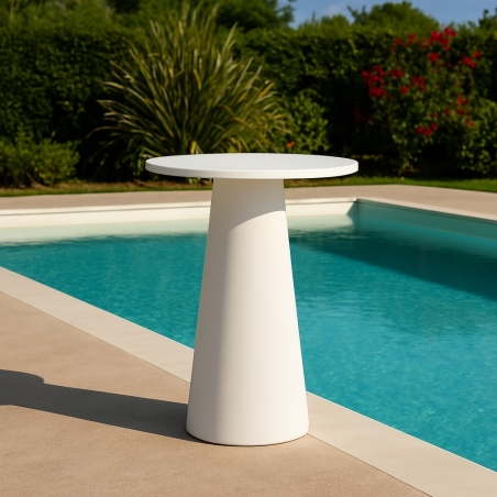 Tavolo alto bianco in polietilene Mikò 2.0 -1