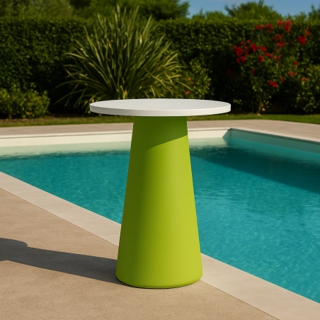 cTavolo alto verde in polietilene Mikò 2.0 -1
