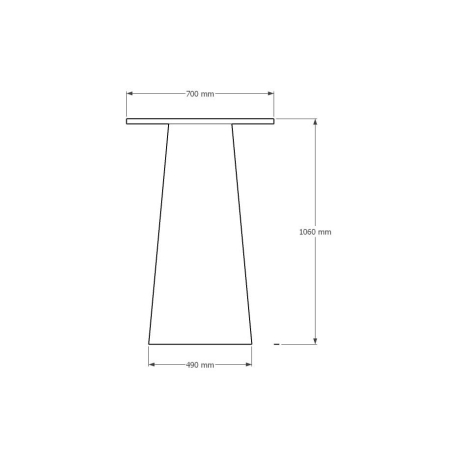Tavolo alto led top bianco in polietilene Mikò 2.0 -2