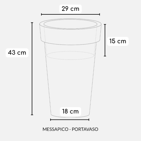 Vaso da interni ed esterni colorato Messapico 45 Kloris -24