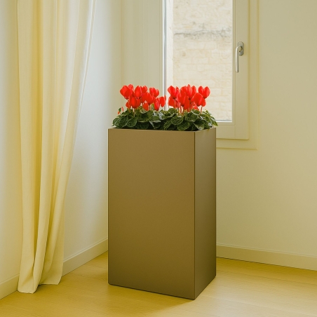 Vaso alto da giardino 80 cm Cube Top Monacis -1