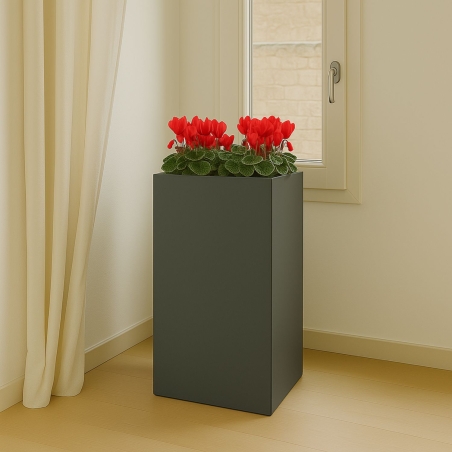Vaso alto da giardino 80 cm Cube Top Monacis -3