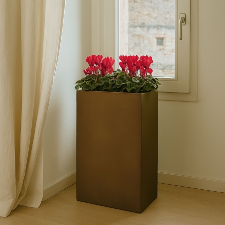 Vaso alto da giardino 80 cm Cube Top Monacis -5