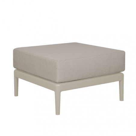 copy of Pouf da esterno in Polipropilene bianco con cuscino in tessuto - GUARANÀ