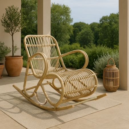 Poltrona a dondolo in bamboo - Paloma