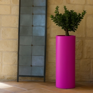 Portavaso in polietilene colorato Barocco h40cm